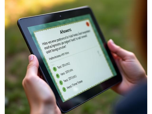 Interactive quiz interface with multiple choice questions about soil ecology and immediate feedback